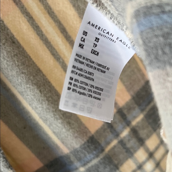 American Eagle Plaid Shacket Size XS - Picture 3 of 4